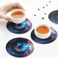 thumbnail image 6 of Bingfone Vintage Modern Colorful Eyes Leather Drinks Coasters with Set of 6,Suitable for Home Kitchen,Coffee Cup Coasters Home Gift, 6 of 7