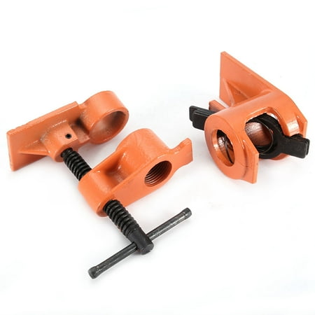 

Pipe Clamp Heavy Duty Jaws Vise Fixture Set Wood Gluing Pipe Clamp Fixture Premium Cast Steel Woodworking Tool Kit For Gluing Drilling In Wood Clamp