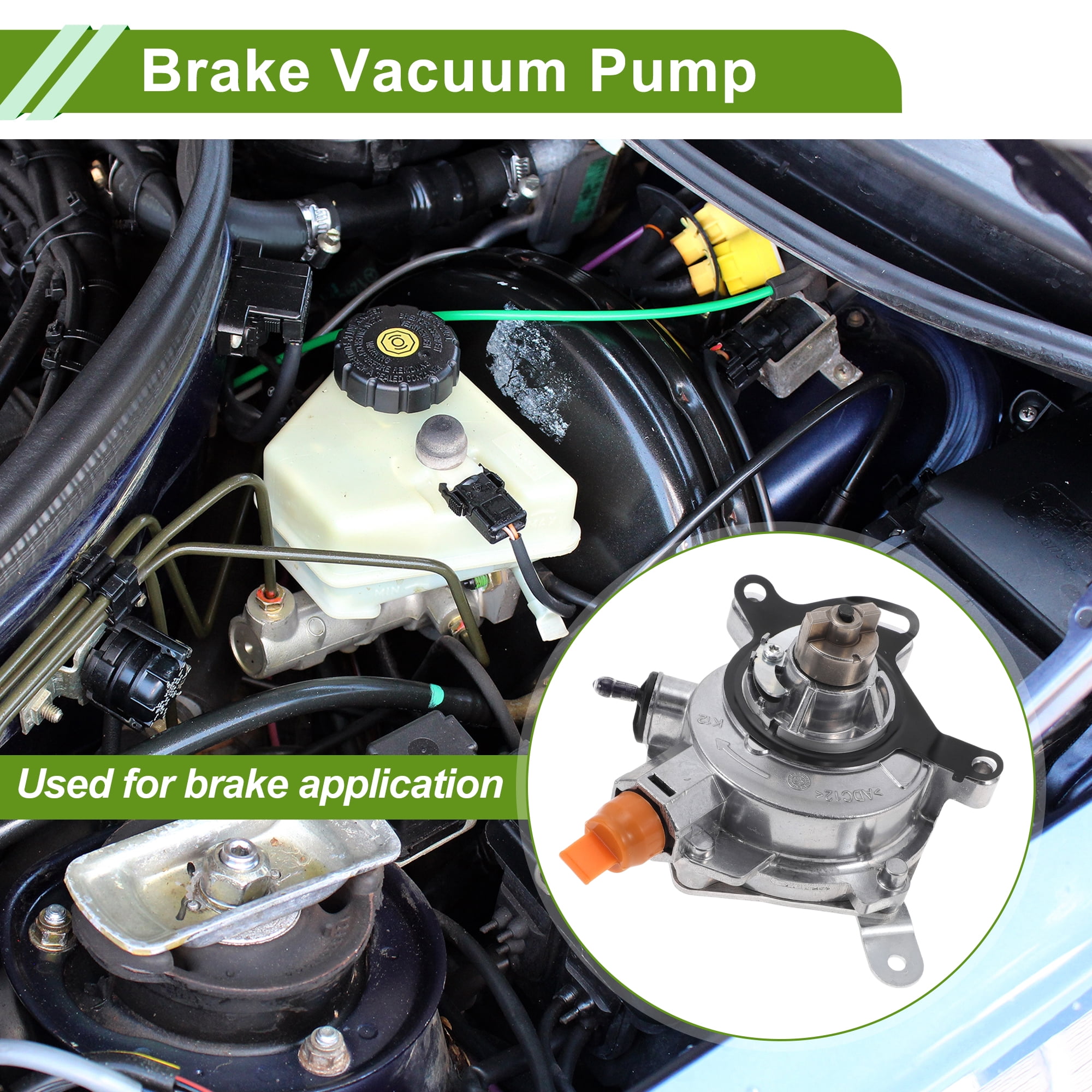 Unique Bargains Brake Vacuum Pump No.DS7G2A451CB Engine Vacuum Pump for Ford Escape 1.5L 2017-2019 Aluminum Alloy Silver Tone 1 Pcs