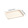 thumbnail image 2 of JHyouerji Imitation Wood Grain Plastic Serving Tray 12x9in Anti Slip Raised Feet Fruit Snack Storage Platter Stackable Kitchen Dinner Tray, 2 of 8