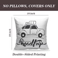 thumbnail image 2 of LALILO Throw Pillow Covers Travel Retro Car With And Lettering Cushion Cover 18" x 18", 2 Pack, 2 of 6