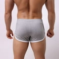 thumbnail image 4 of IWRICH Men's Booty Boxer Short Low Rise Split Side Workout Gym Shorts Grey M, 4 of 5