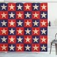 thumbnail image 1 of Ambesonne Prehistoric Country Shower Curtain, National Stars, 69"Wx70"L, Cream Navy Red, 1 of 3