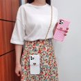 thumbnail image 4 of for Wallet iPhone 13 Pro Crossbody Case with Neck Strap Lanyard Credit Card Holder Purse Handbag Case for Women Girls Silicone Rubber Soft Protection Cover for iPhone 13 Pro White, 4 of 16