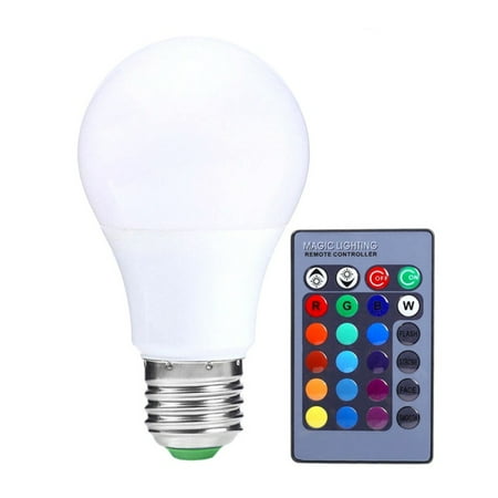 

Dimmable Led Remote Control Bulb 16 Kinds Color Change High Brightness Bulb with 24 key infrared remote control(3W)