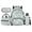 Blue Daisy Floral, variant on HUIACONG Kids Backpack Set Purple Sakura Otter 17 Inch 4 Pcs Insulated Lunch Box, Pencil Case & Water Bottle Sleeve, Breathable Mesh Straps, for Ages 7-14