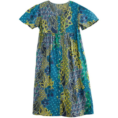 Fox Valley Traders - Under the Sea Snap-Front Lounger, Women’s Caftan ...