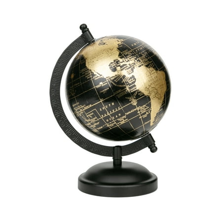 Mainstays Black and Gold 5.75" x 8" x 5" Tabletop Decorative Globe