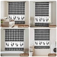 thumbnail image 6 of Farmhouse Black Plaid Sheer Curtains 63 Inches Long, Vintage Country Cock Checkered Light Filering Curtains, Breathable Simi Curtain Privacy Drapes for Living Room Bedroom Window Treatment, 6 of 9