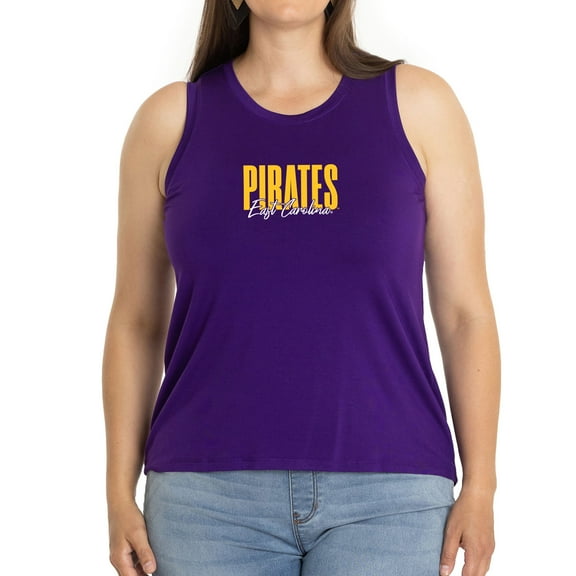 Women's Purple ECU Pirates A-Line Hannah High Neck Tank Top