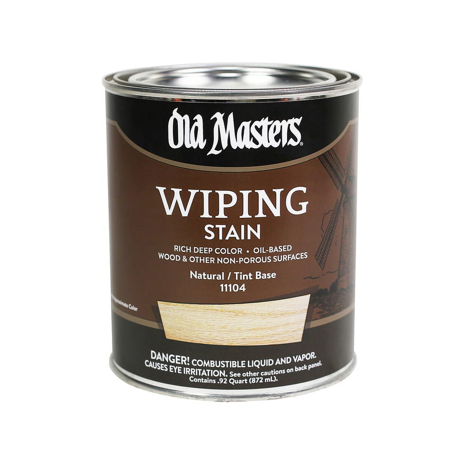 qt Old Masters 11104 Natural Tint Base Old Masters Oil-Based Wiping Stain