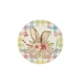 thumbnail image 2 of Dtchengua Cute Bunny Easter Placemats Set of 4 - Round Wipeable Table Mats for Holiday Dinner & Spring Dining Decor (15inch, PVC), 2 of 6
