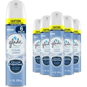 Glade Air Freshener Room Spray, Clean Linen, 8.3 oz, 6 Count