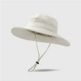 thumbnail image 2 of MEICHEN Sun Hat for Women and Men, Solid Color Wide Brim Bucket Hat Adjustable Outdoor Rain Hat for Fishing Hiking Camping, Fall Winter Fashion Accessories, 2 of 4
