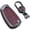 Wine Red, variant on Keyless Brown Flip Key Fob Cover for Audi Q3 Q7 A3 A1 TT R8 Metal Leather Key Case Shell with Keychain,Black