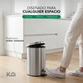 thumbnail image 3 of Botes Basura Acero Inoxidable con Pedal y Cesto Plástico Removible Kingshouse, Capacidad 12L Pzas, 3 of 7