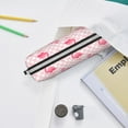 thumbnail image 6 of Fotbe Cute Flamingo with Heart Pattern Leather Pencil Case, Pencil Pouch with Durable Zipper, Compact and Stylish Organizer for Stationery, Art Supplies, Travel Essentials, 6 of 7