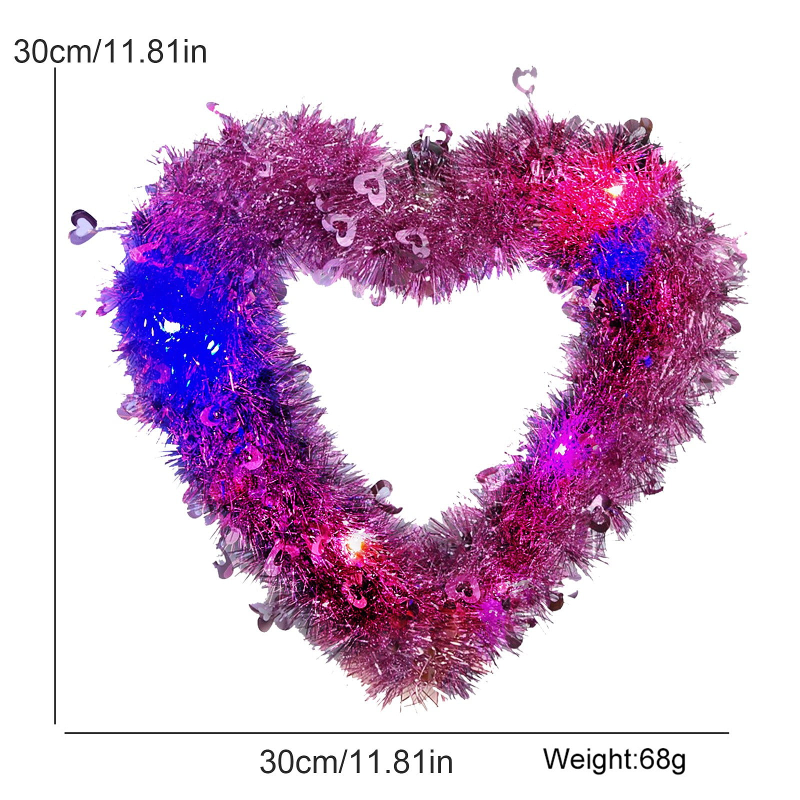 WOXINDA valentines day decor Valentines Day Wreaths For Front Door Outside  16 Heart Shaped Wreath For Valentine Decor Outdoor Valentine's Day Wreath  San Valentin Decoration 