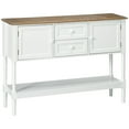 thumbnail image 1 of HOMCOM Console Table with 2 Drawers and Cabinets Retro Sofa Table, 1 of 10