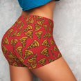 thumbnail image 4 of Balery Pizza Cartoon Pantalones cortos de entrenamiento estampados para mujer, sin costuras, ajustados, para gimnasio, yoga, correr, deportes, ejercicio activo, fitness.-Large, 4 of 8
