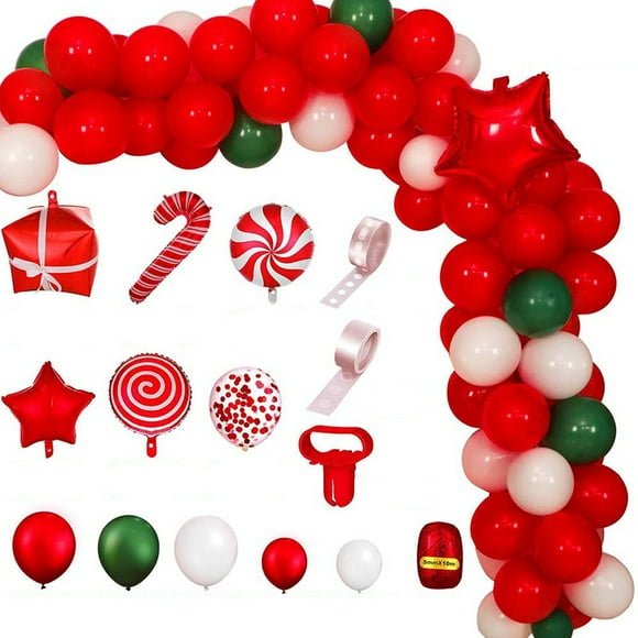 pitrice Kit Arche Guirlande de Ballons de Noël 200 Pcs Ballons de Fête en Latex Kit de Décoration Fournitures de Décoration de Fête Anniversaire DIY
