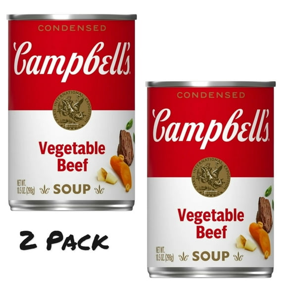 ( 2 Pack ) Campbell's Condensed Vegetable Beef Soup, 10.5 oz Can