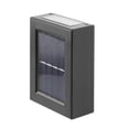 thumbnail image 2 of Luz solar nocturna para exteriores, luz de pared para jardín, impermeable, 2 LED, luz arriba y abajo, luz decorativa para exteriores, luz de pared para patio, 2 of 4