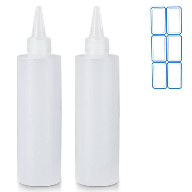 Botellas exprimibles para condimentos DTDNZKN, 2 unidades, 300 ml, a prueba de fugas