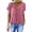 Red, variant on LEKODE Women's Linen Shirt Short Sleeve V Neck Cute Shirts Loose Dressy Casual Blouses Plus Size Tops Loose Fit Tunic Plain Workout Tops Work Shirts Sky Blue S