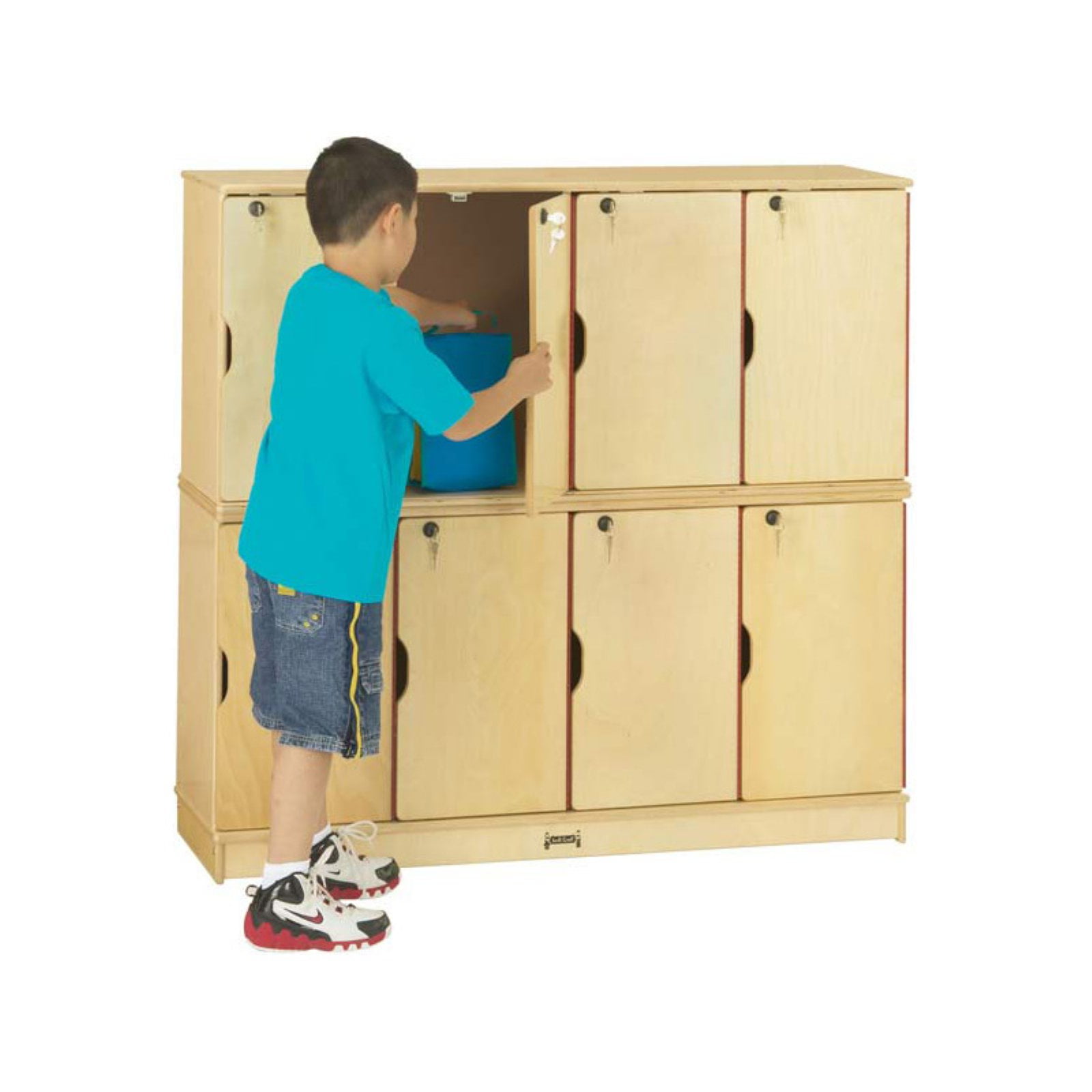 JontiCraft Stacking Lockable Lockers 8 Sections Double Stack