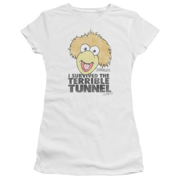 Fraggle Rock Terrible Tunnel S/S Junior Women's T-Shirt Sheer White