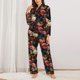thumbnail image 2 of Fotbe Rose Flowers Conjunto de Pijama de Manga Larga para Mujer con Estampado, Ropa de Dormir de 2 Piezas, Conjunto de Casa Suave y Cómodo con Bolsillos-XX-Large, 2 of 7