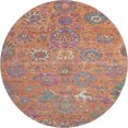 thumbnail image 2 of Addison Rugs Mayfield Premium Machine Washable Traditional Global Orange Round Rug, 8' x 8', 2 of 6