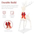 thumbnail image 6 of Best Choice Products XL Lighted Christmas 5ft Reindeer & Sleigh Holiday Outdoor Decor Set w/265 LED Lights - White, 6 of 7
