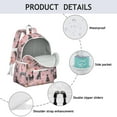 thumbnail image 4 of Schnauzer Dogs and Flowers Backpack for School,Cute School Bag,Schoolbag with Adjustable Shoulder Straps & Padded Back,13.4"x11"x4.7", 4 of 6
