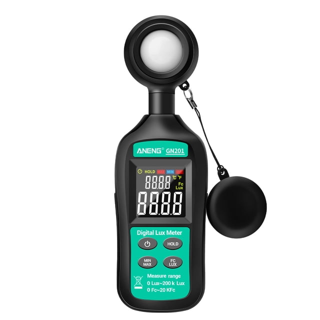 Medidor de Lux ANENG Mini medidor de lux digital 0-20,0000 Lux Medidor de iluminancia Pantalla LCD Iluminómetro de mano Medidor de luz de alta precisión Fotómetro Luxómetro ANENG Medidor de Lux