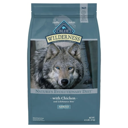 UPC: 0840243105328 | Blue Buffalo Wilderness High Protein Chicken Dry Dog Food for Adult Dogs Grain-Free 4.5 lb. Bag
