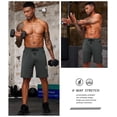 thumbnail image 6 of Men's Running Athletic Shorts with Zipper Pockets Mesh Quick Dry Workout Gym Shorts for Men Tennis Basketball Hiking, 6 of 10