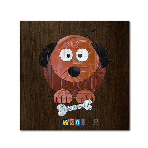Trademark Fine Art 'Woof The Dog' Canvas Art by Design Turnpike