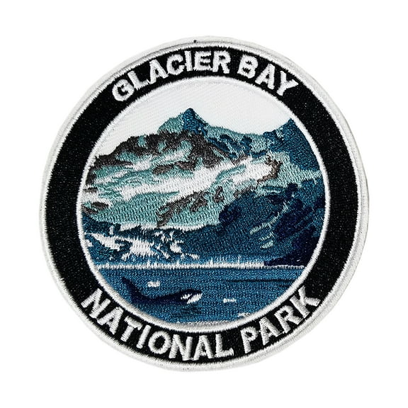 Glacier Bay National Park Embroidered Patch Iron/Sew-On Applique Travel Souvenir