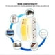 thumbnail image 4 of 3 Outlet Power Strip Surge Protector, 1440W Protector de Sobretensions Electrónicas Universales Ee. Uu. Conectacia de Sobrecarga de 120 V para refrigerador, 4 of 7