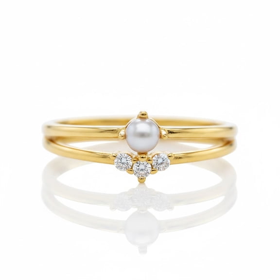 Jewelerix Vintage 14K Yellow Gold Vermeil Proposal Ring Moissanite Diamond Engagement Ring Round Brilliant Cut Birthday Gift for Women's