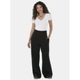 thumbnail image 2 of No Boundaries Wide-Leg Fleece Pants, 30” Inseam, Women’s and Women’s Plus, 2 of 5