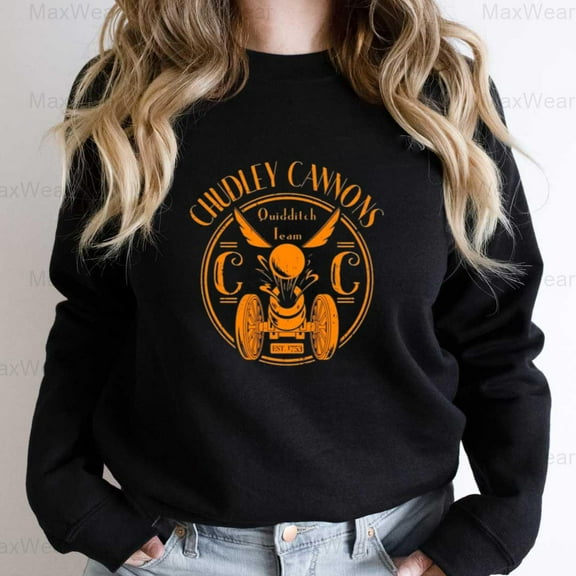 MaxWear81 Chudley Cannons, Harry Potter Quidditch Team Ron Weasley Wizarding Sport Sweatshirt, for Unisex, up to size 5XL.