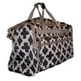 thumbnail image 2 of High Fashion Print Gym Dance Cheer Travel Duffel Bag 22" (BLANK-Black Quatrefoil), 2 of 7