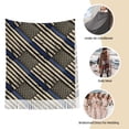 thumbnail image 6 of Police Blue Thin Line Flag Winter Scarfs for Women Pashmina Shawls Wraps for Evening Dresses Large Warm Soft Scarves, 6 of 7