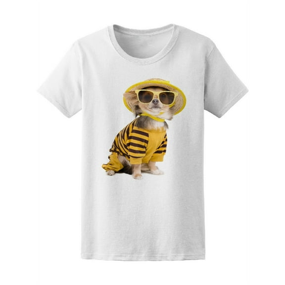 Trendy Dressed Chihuahua T-Shirt Women -Image by Shutterstock, Female x-Large
