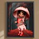 thumbnail image 3 of Pintura de diamante 5D DIY taladro redondo completo chica de ojos grandes decoración del hogar 30x40cm, 3 of 9