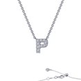 thumbnail image 4 of Lafonn Initials By Rhonda Faber Green Sterling Silver Platinum Plated Simulated Diamond Necklaces (0.37 CTTW), 4 of 5