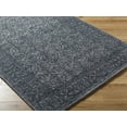 thumbnail image 3 of Hauteloom Yadid Boho Hand Woven Wool Natural Fiber Soft Area Rug - Traditional Floral Damask Carpet for Living Room, Bedroom, Dining Room - Medium Gray, Charcoal, Onyx - 8' x 10', 3 of 8